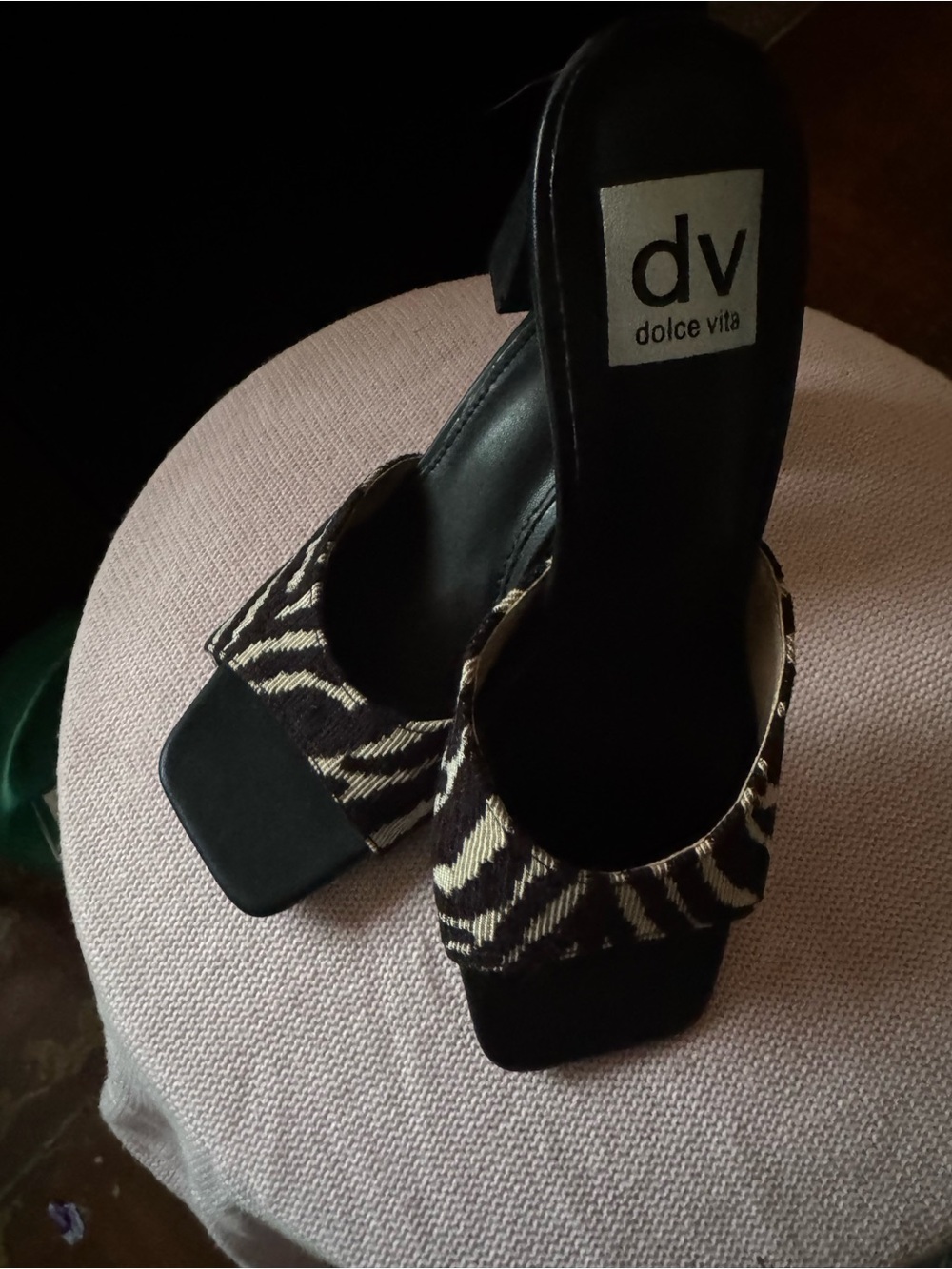 Dolce Vita Zebra Mules Size 5